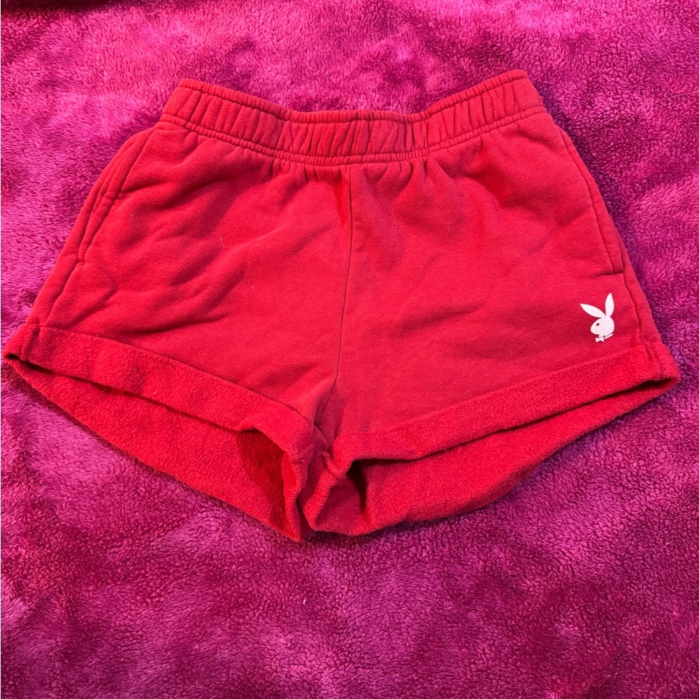 Playboy by Pacsun red sweat shorts
